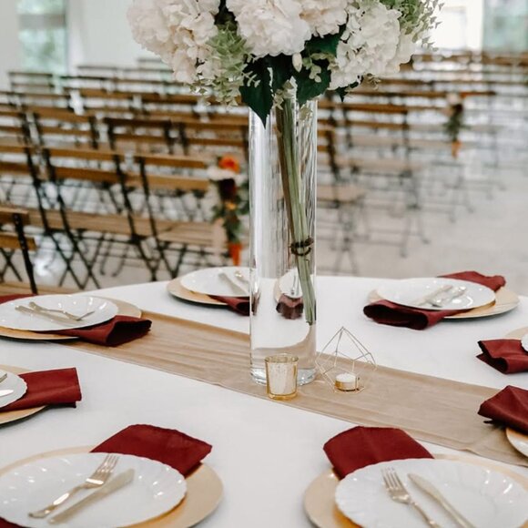 Gold Geometric Candle Holders Wedding Table Decor Set of 12 - Picture 2 of 2